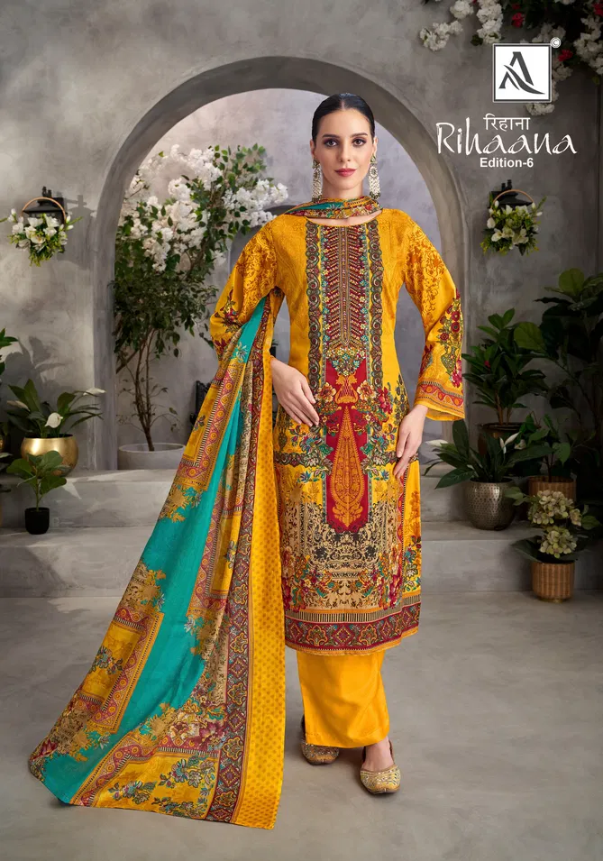 Rihaana 6 By Alok Suit Cambric Cotton Pakistani Dress Material Suppliers In India